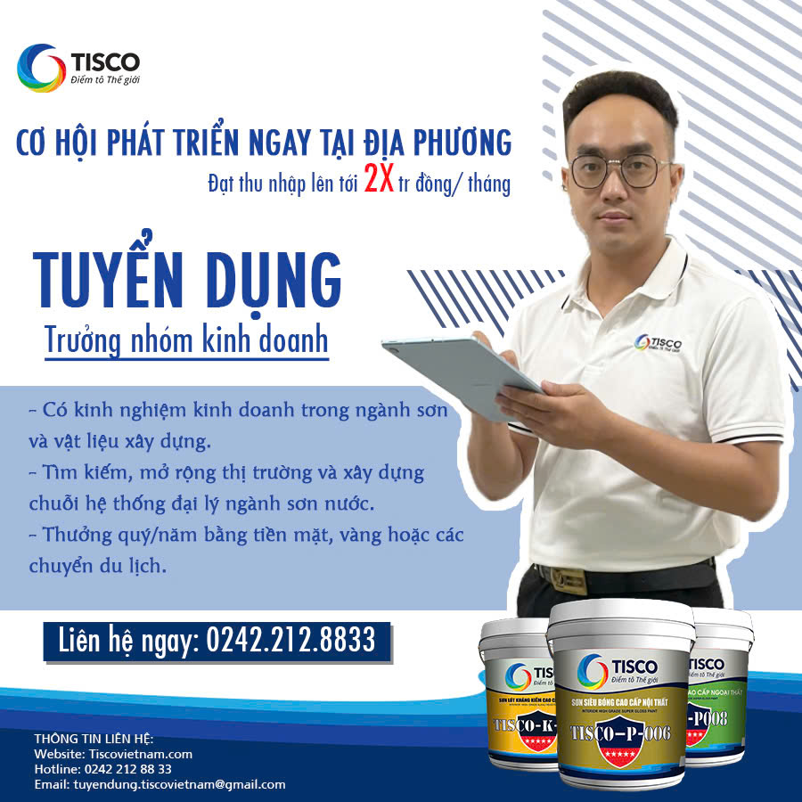TUYỂN DỤNG TEAM LEADER/ TRƯỞNG NHÓM KINH DOANH TẠI HẢI PHÒNG, QUẢNG NINH, THANH HÓA, HÀ TĨNH.